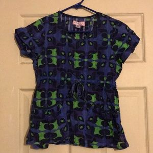 Koi brand size extra small scrub top.
